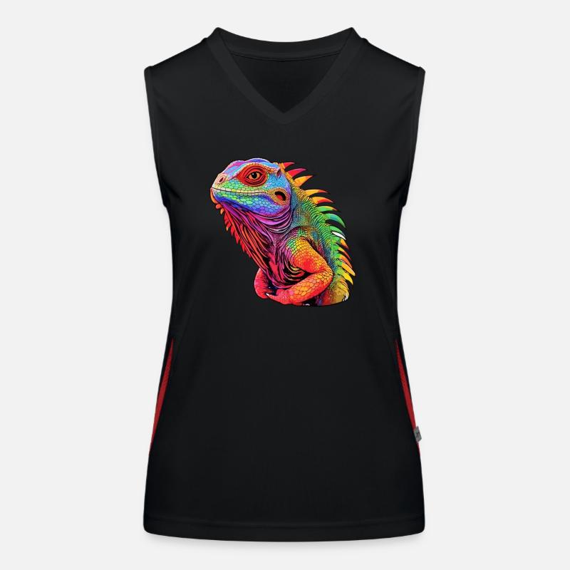 Leguana -Strahlungsoase Funktionelles Kontrast-Tank Top für Frauen