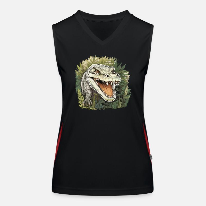 Krokodil - Ursprunger Funktionelles Kontrast-Tank Top für Frauen