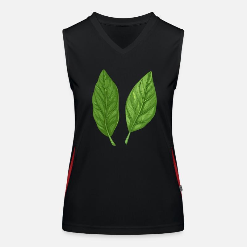 Two Basil Leaves Pure Nature Women's Functional Contrast Tank Top