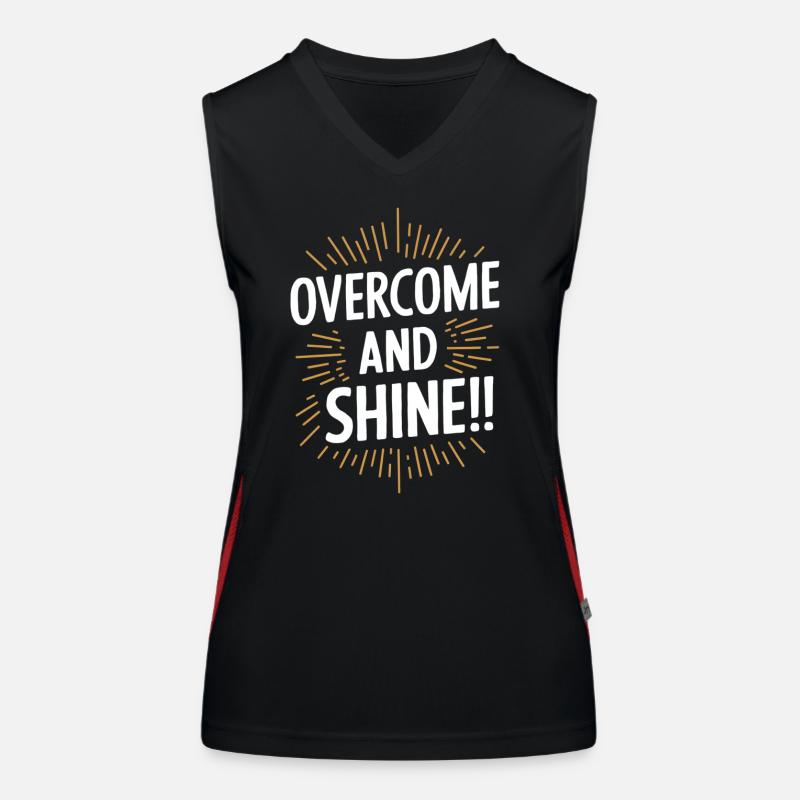 Overcome and radiate motivation Women's Functional Contrast Tank Top