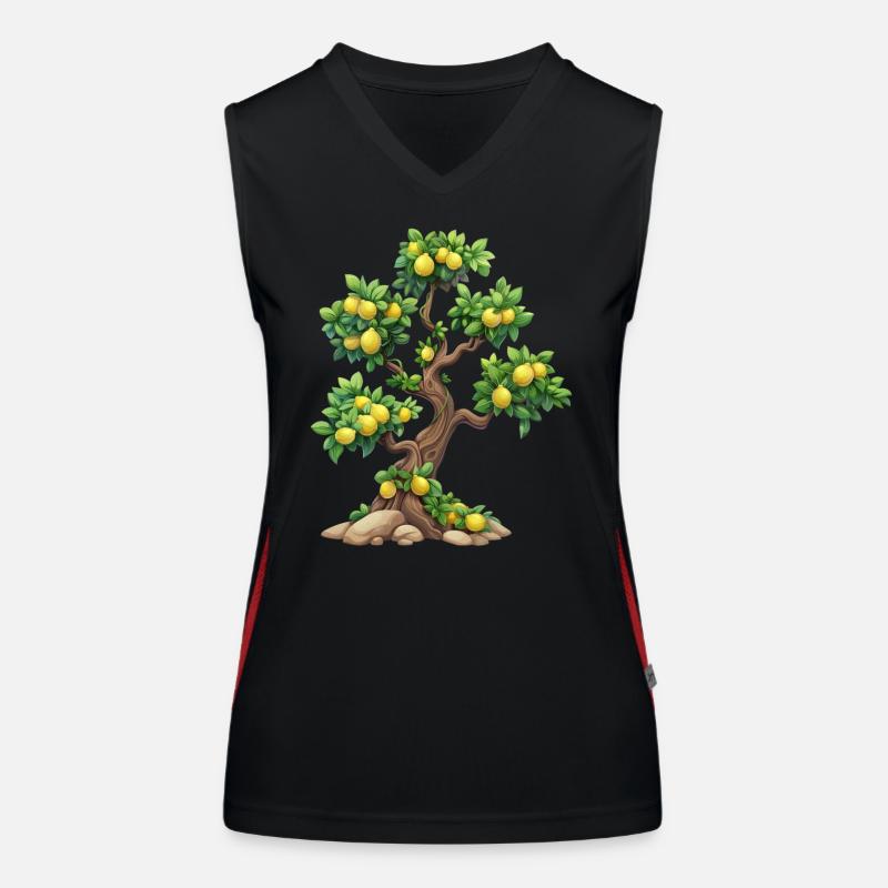 Lemon Tree, Natural Idyll, Refreshment Women's Functional Contrast Tank Top