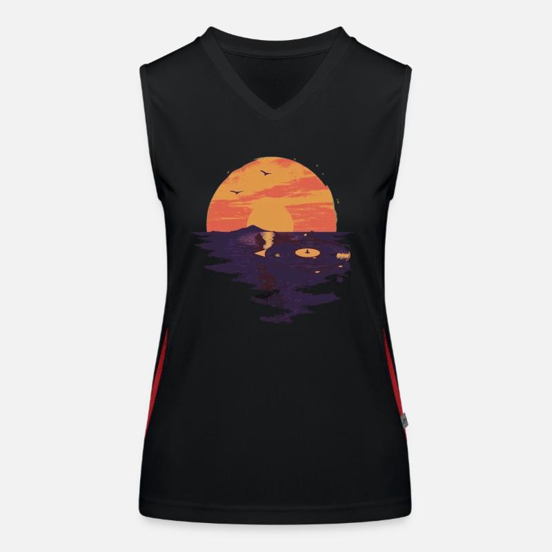 Sunset Vinyl Retro Charm Women's Functional Contrast Tank Top