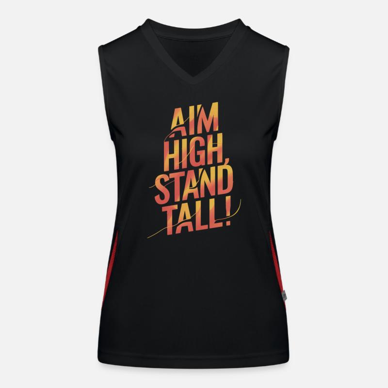 Goals High Stand Pride Motivation Women's Functional Contrast Tank Top