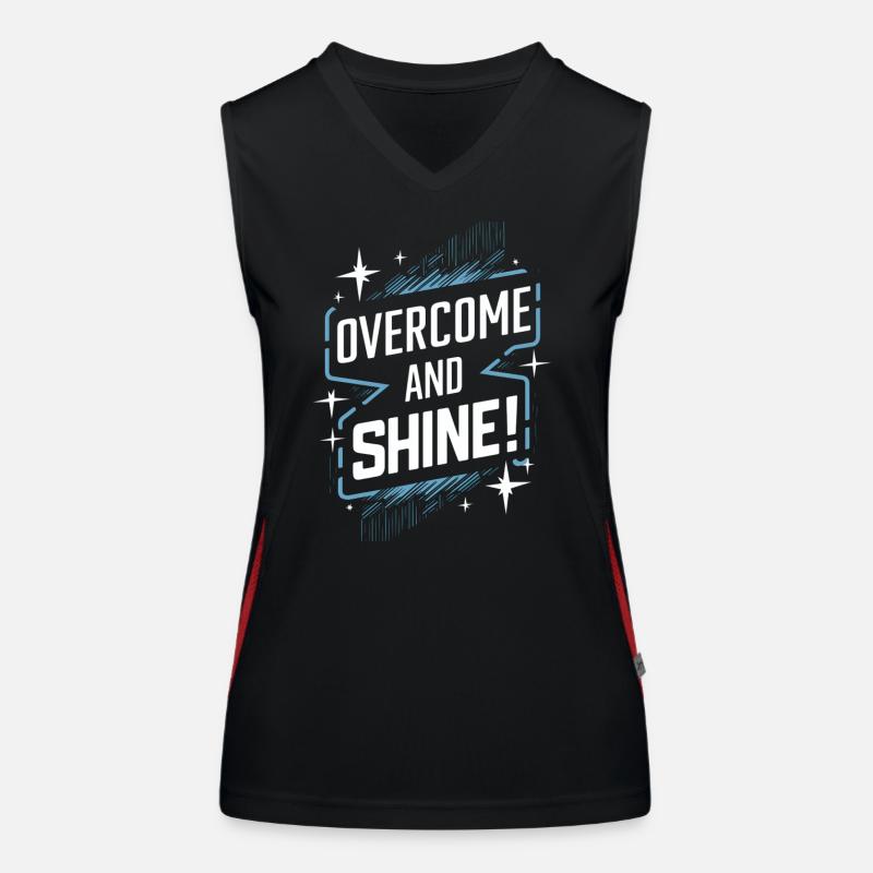 Overcome and radiate motivation Women's Functional Contrast Tank Top