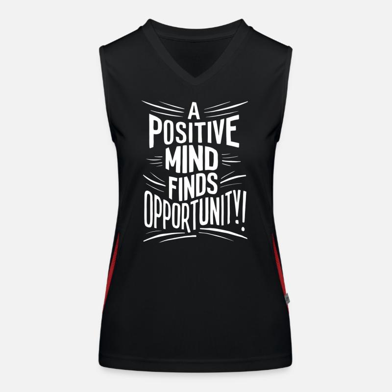 Positiver Geist Entdeckt Chancen Funktionelles Kontrast-Tank Top für Frauen