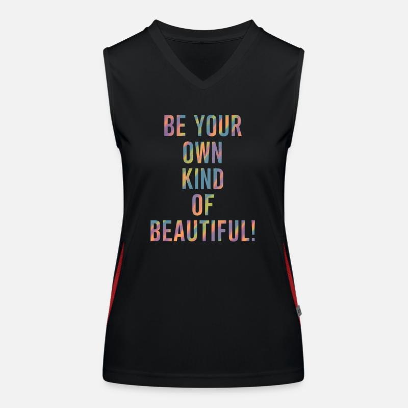 Sei Dein Eigenes Schönheitsideal Funktionelles Kontrast-Tank Top für Frauen