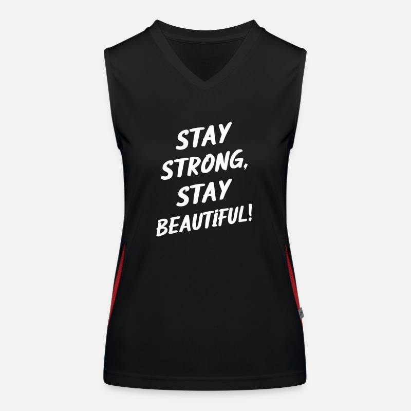 Bleib Stark Bleib Wunderschön Funktionelles Kontrast-Tank Top für Frauen