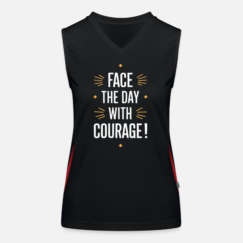 Start the day with courage Women's Functional Contrast Tank Top