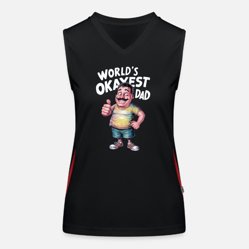 Weltbester Okayester Papa Funktionelles Kontrast-Tank Top für Frauen