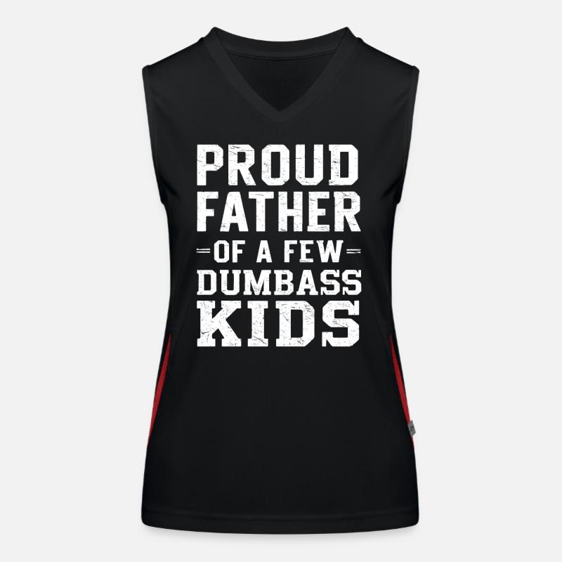 Stolzer Vater Einiger Chaotischer Kinder Funktionelles Kontrast-Tank Top für Frauen