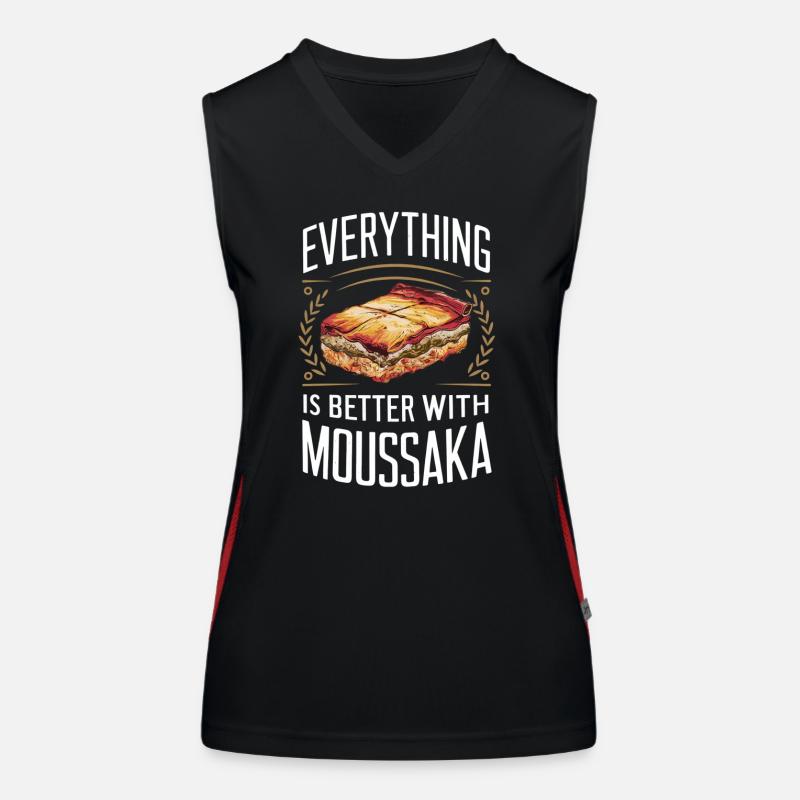 Everything Is Better With Moussaka Women's Functional Contrast Tank Top