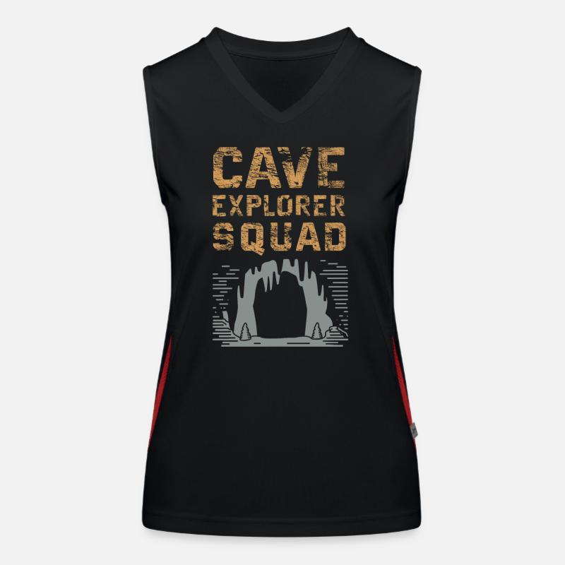 Cave Explorer Squad Abenteuer Funktionelles Kontrast-Tank Top für Frauen