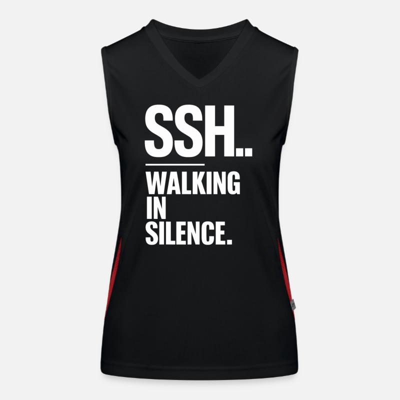 SSH.. Marcher en silence Marcher silencieusement Débardeur respirant contrasté Femme