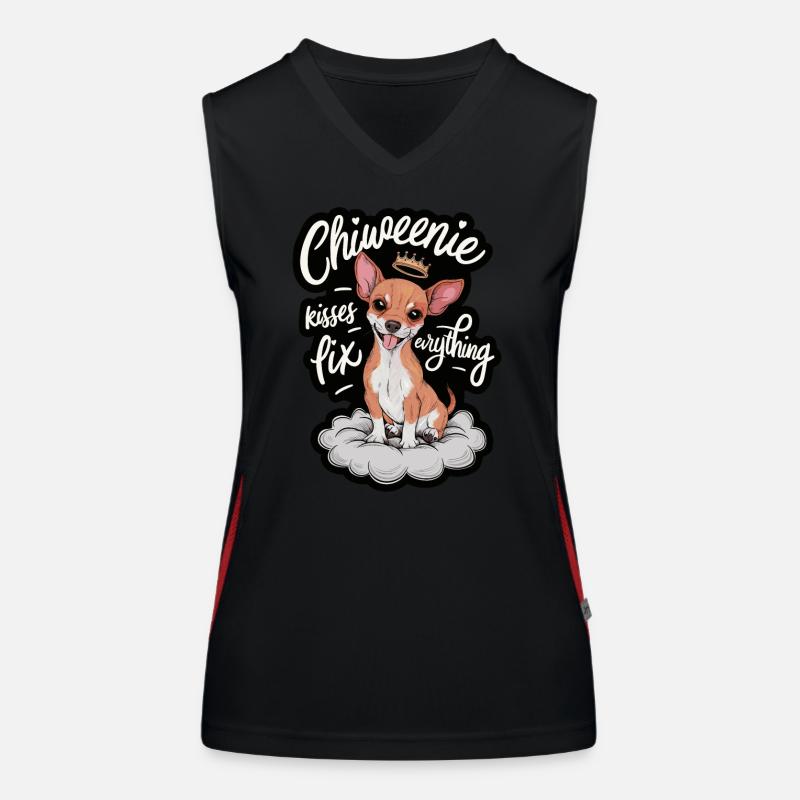 Chiweenie chien baisers Fix Everything Débardeur respirant contrasté Femme