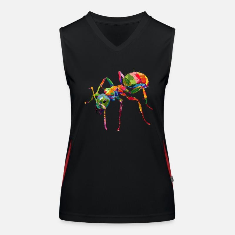 Colorful Ant Pop Art Style Women's Functional Contrast Tank Top