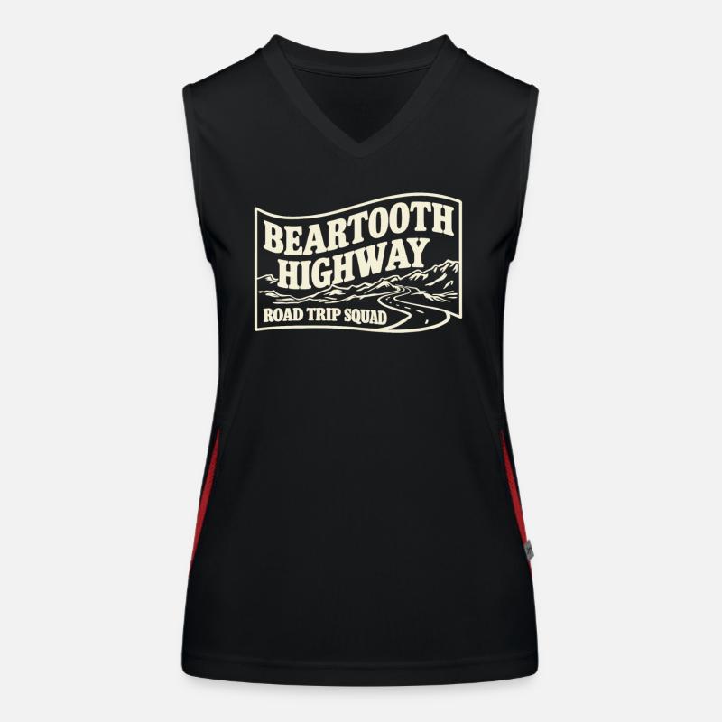 Beartooth Highway Road Trip Squad Abenteuer Funktionelles Kontrast-Tank Top für Frauen
