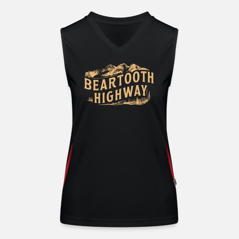 Beartooth Highway Adventure Mountains Women's Functional Contrast Tank Top