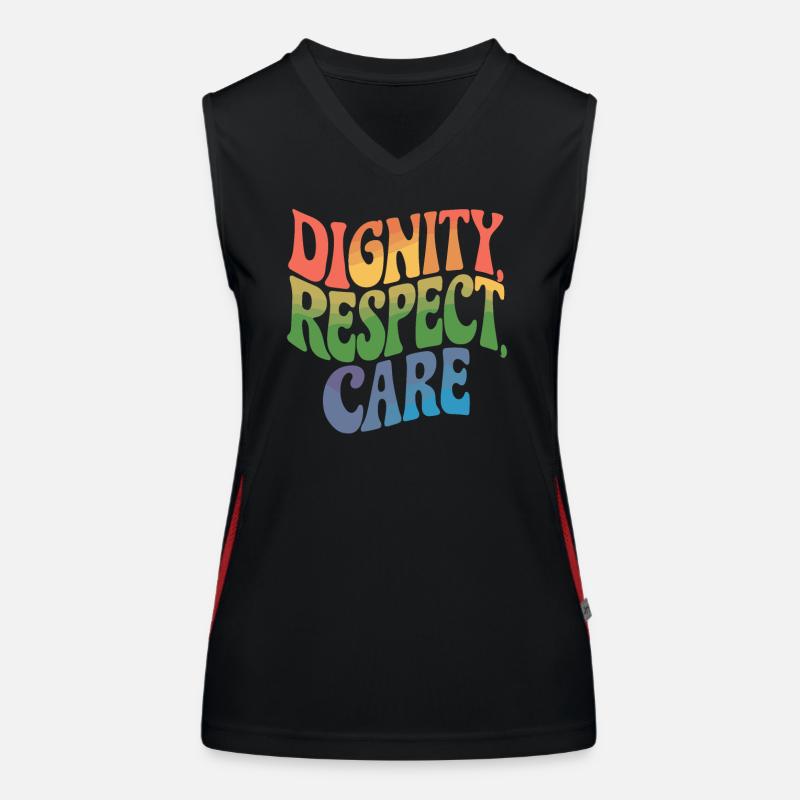 Social Worker Social Work Dignity, Respect, Women's Functional Contrast Tank Top