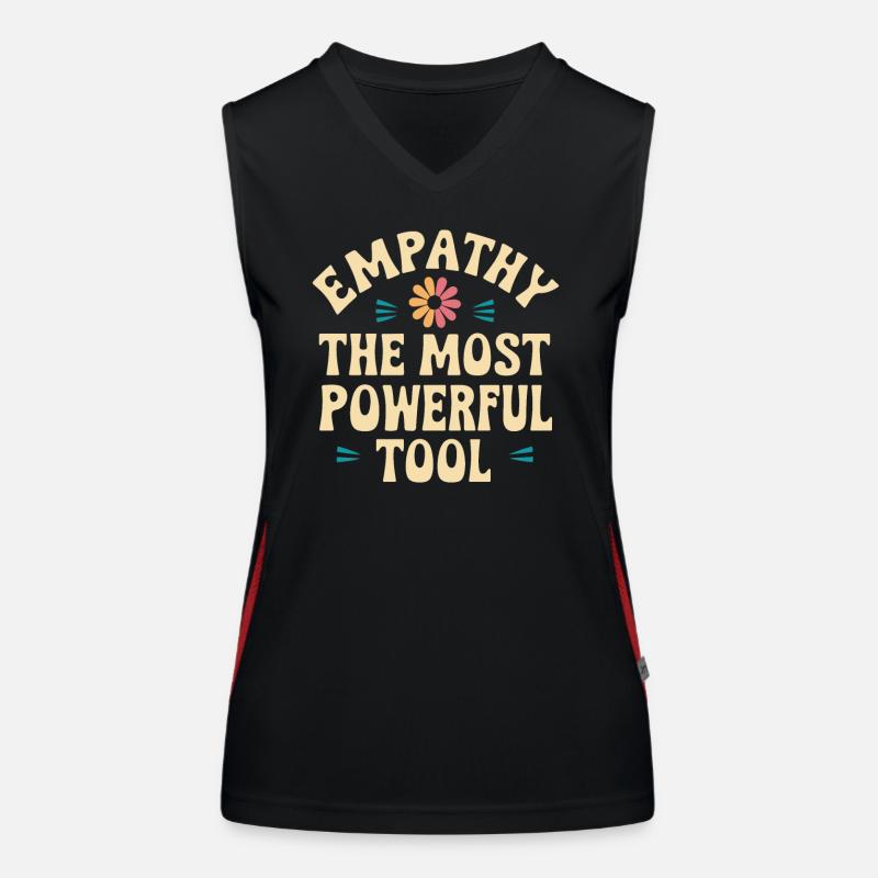 Empathy The Most Powerful Tool - Social Workers Women's Functional Contrast Tank Top