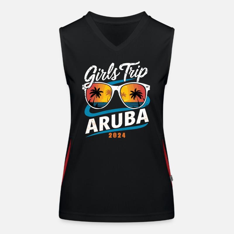 Girls Trip Aruba 2024 Women's Functional Contrast Tank Top