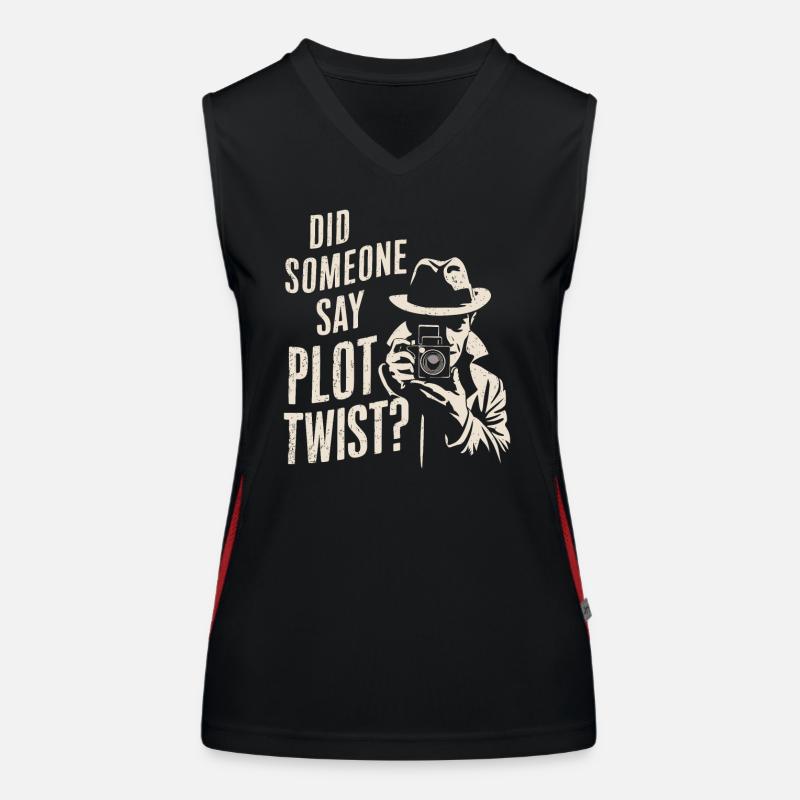 Murder Mystery Dinner Outfit Did Someone Say Plot Women's Functional Contrast Tank Top