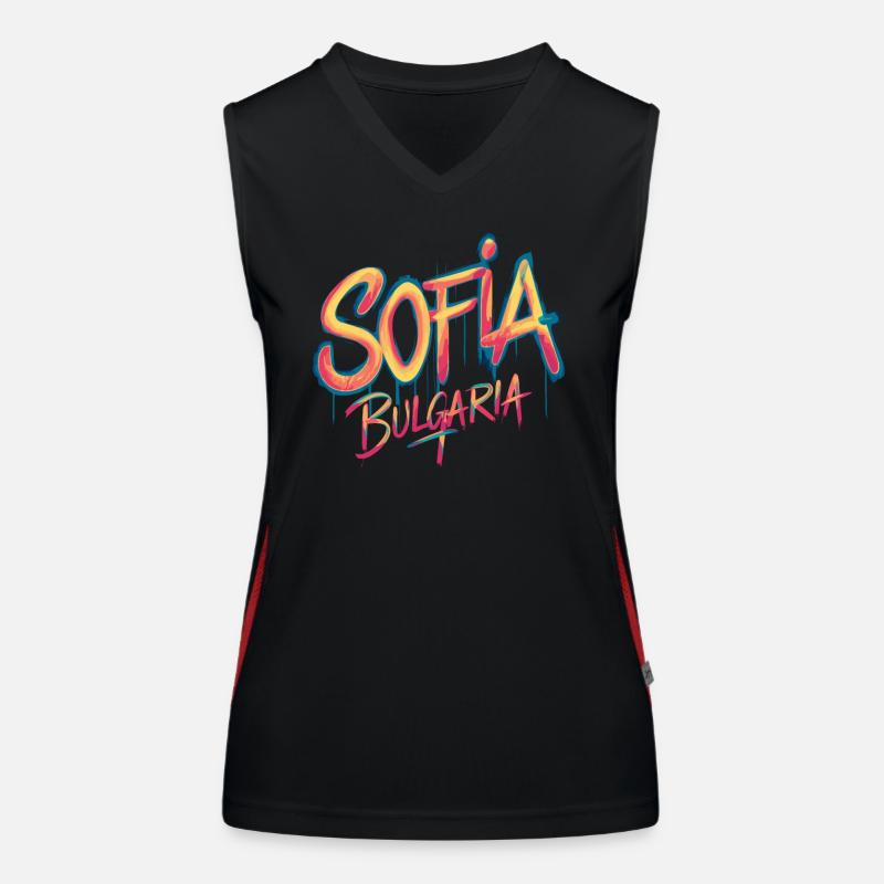 Sofia Bulgarien Souvenir Funktionelles Kontrast-Tank Top für Frauen