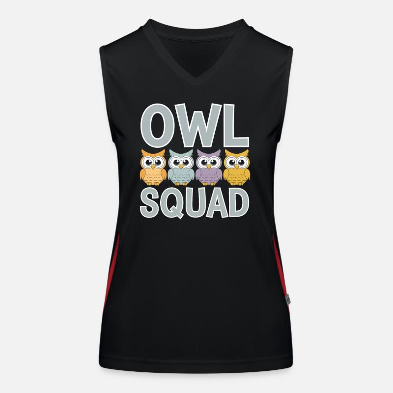 Eule Gruppen Design Eule Squad Funktionelles Kontrast-Tank Top für Frauen
