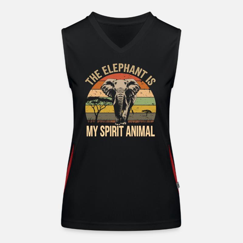 Der Elefant Ist Mein Geisttier Funktionelles Kontrast-Tank Top für Frauen