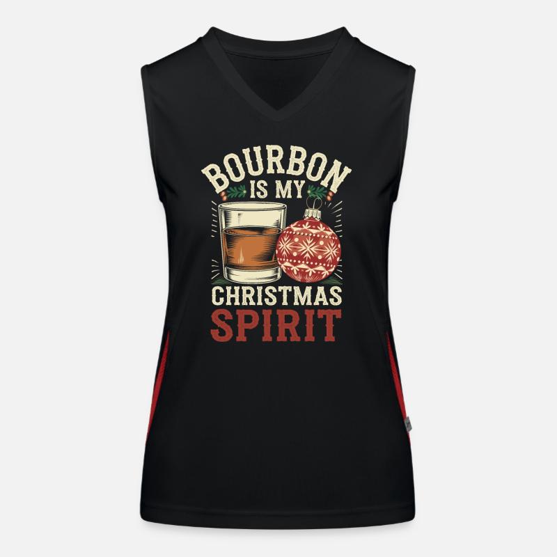 Le bourbon, c’est mon de Noël Débardeur respirant contrasté Femme