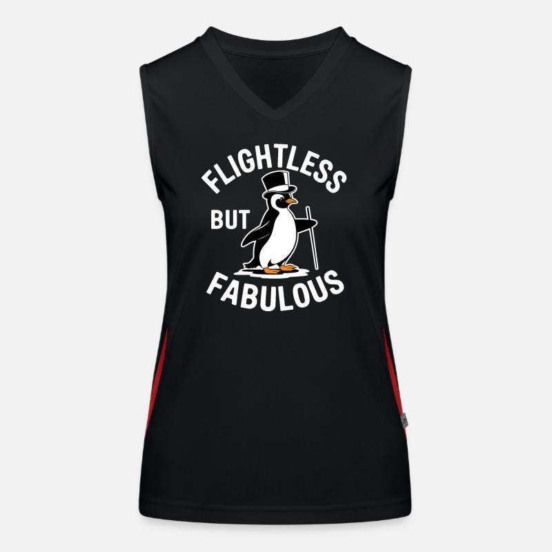 Flightless But Fabulous Penguin Adventure Women's Functional Contrast Tank Top