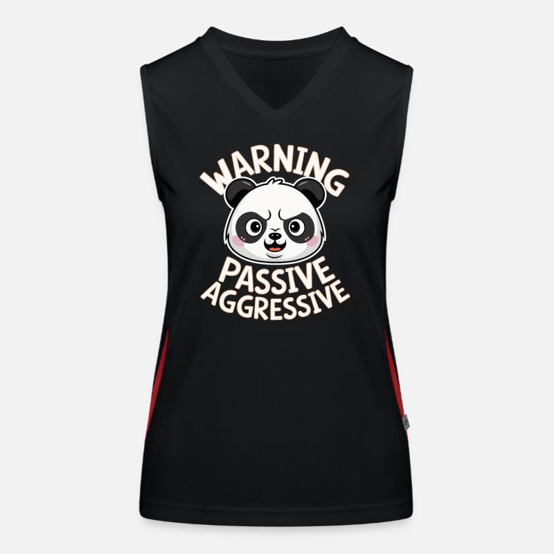 Beware of passive aggressive panda Women's Functional Contrast Tank Top