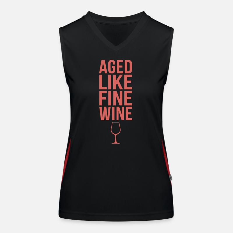Getting older like a good wine Women's Functional Contrast Tank Top