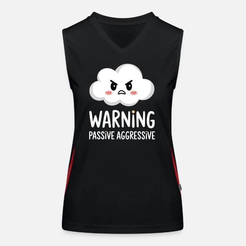 Passive Aggressive Cloud Warning Women's Functional Contrast Tank Top