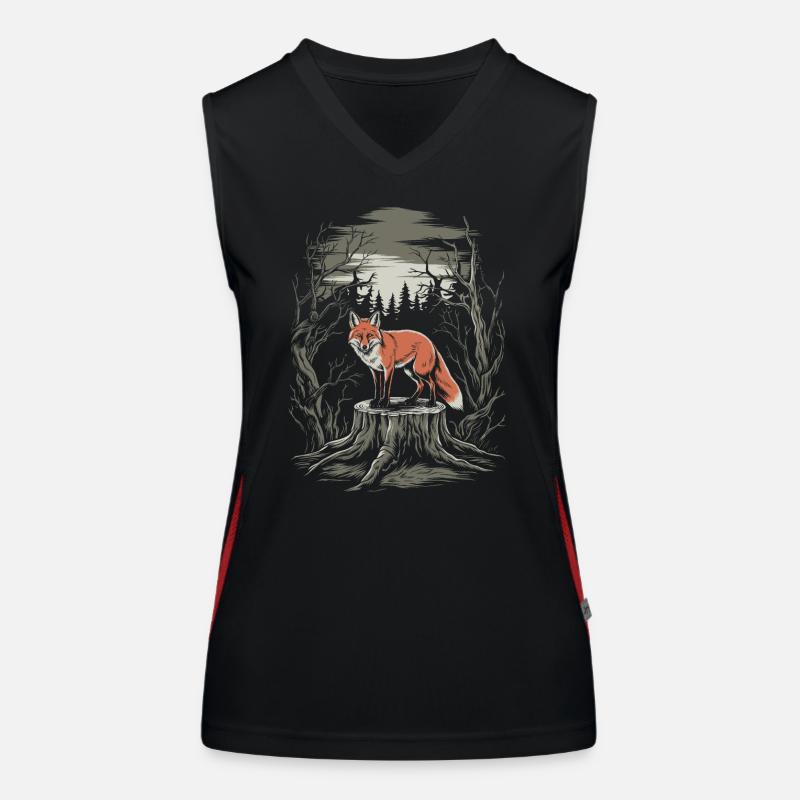Dark Cottagecore: Fox in the Enchanted Forest Women's Functional Contrast Tank Top