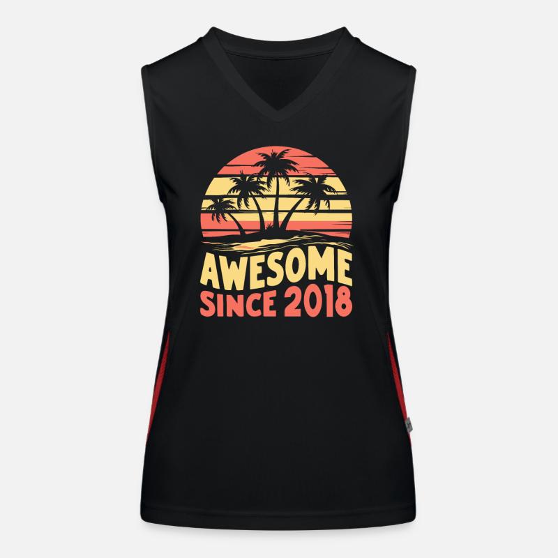 Awesome Seit 2018 Geburtstag Funktionelles Kontrast-Tank Top für Frauen