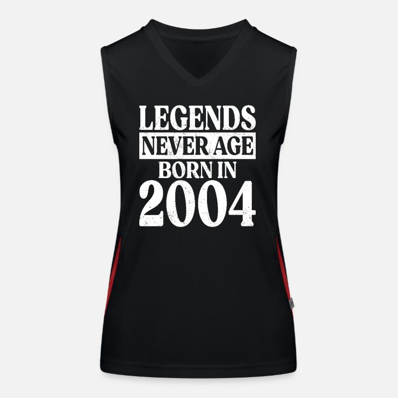 Legends Never Get Old Birthday 2004 Women's Functional Contrast Tank Top