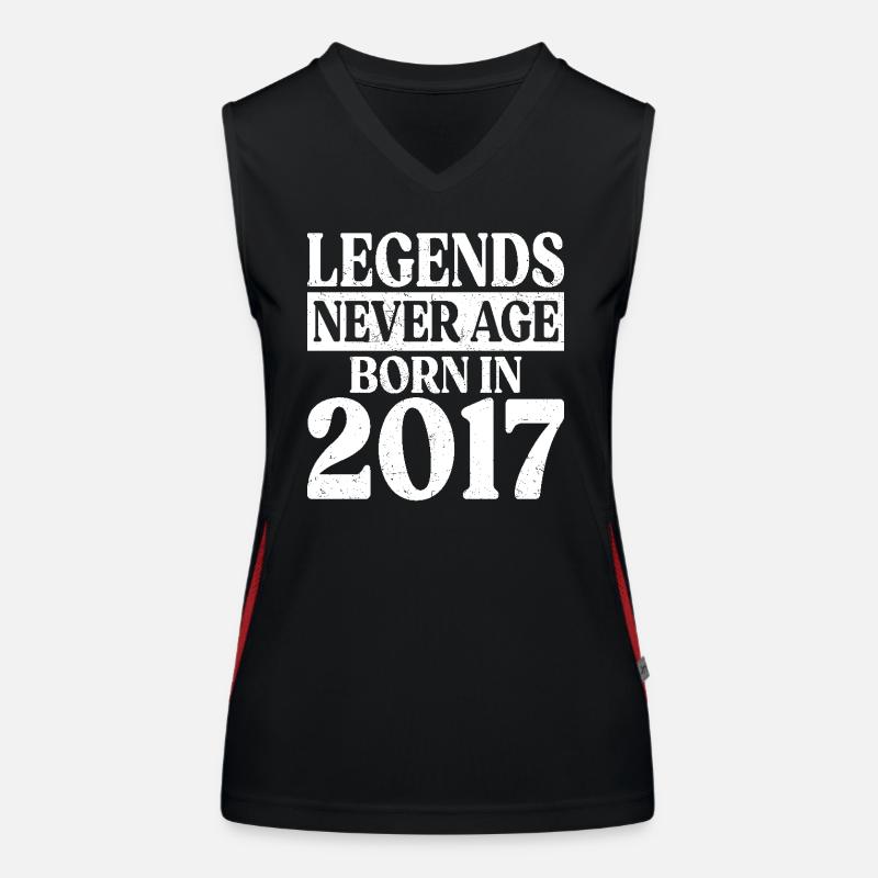 Legends Never Grow Old Birthday 2017 Women's Functional Contrast Tank Top