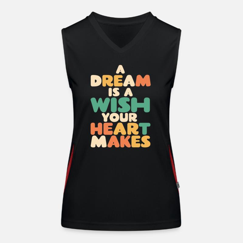 A dream is a wish that your heart makes Women's Functional Contrast Tank Top