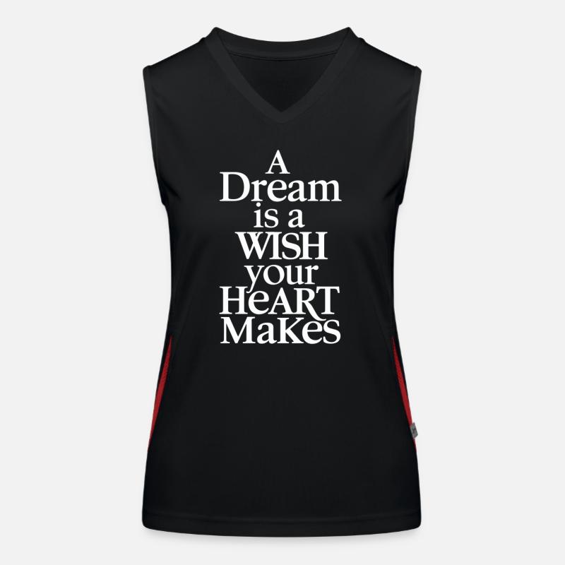 A dream is a wish that your heart makes Women's Functional Contrast Tank Top