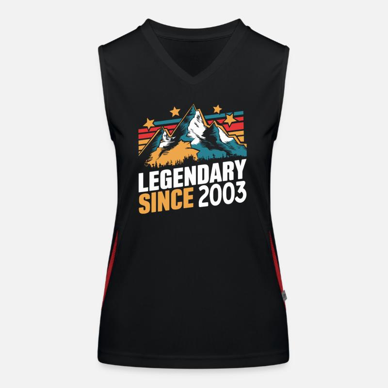 Legendary since 2003 Vintage Mountain Retro Mountains Women's Functional Contrast Tank Top