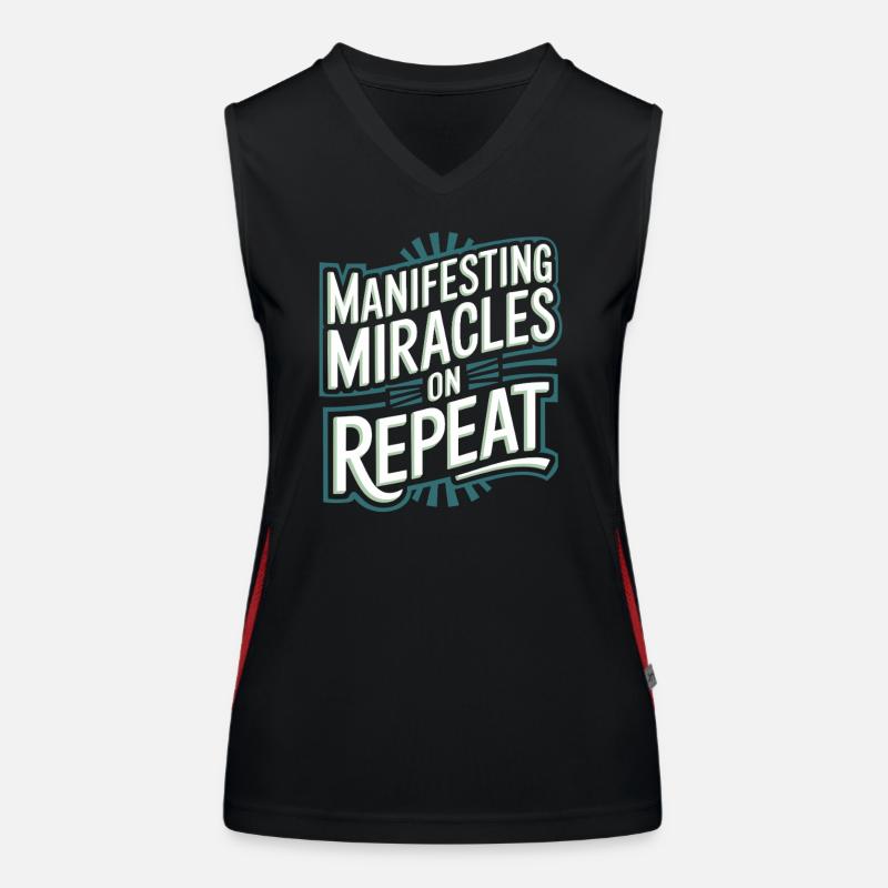 Manifester des miracles encore et encore Citation Débardeur respirant contrasté Femme