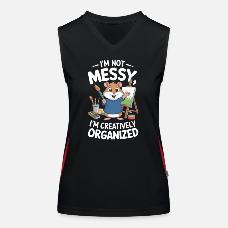 I'm not chaotic, artist, painter, creative Women's Functional Contrast Tank Top