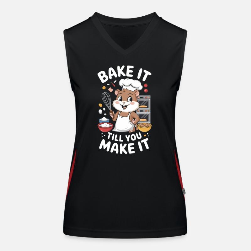 Sweet bakery: bake until you make it Women's Functional Contrast Tank Top