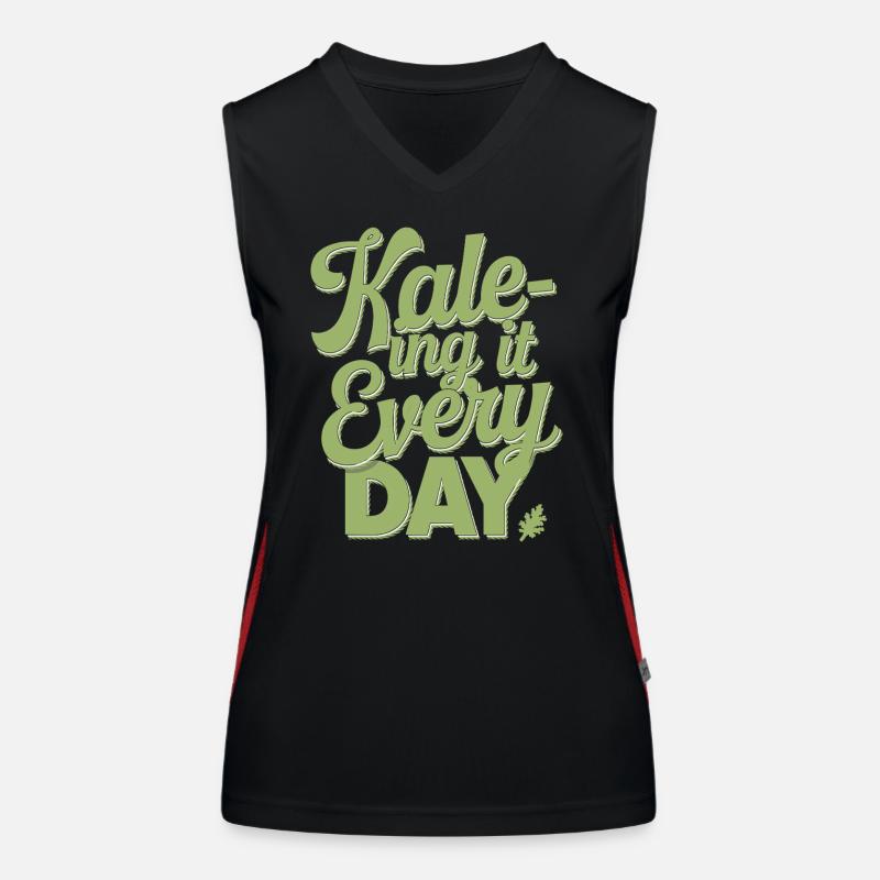 Végétarien végétalien : Kale-ing It Every Day Débardeur respirant contrasté Femme