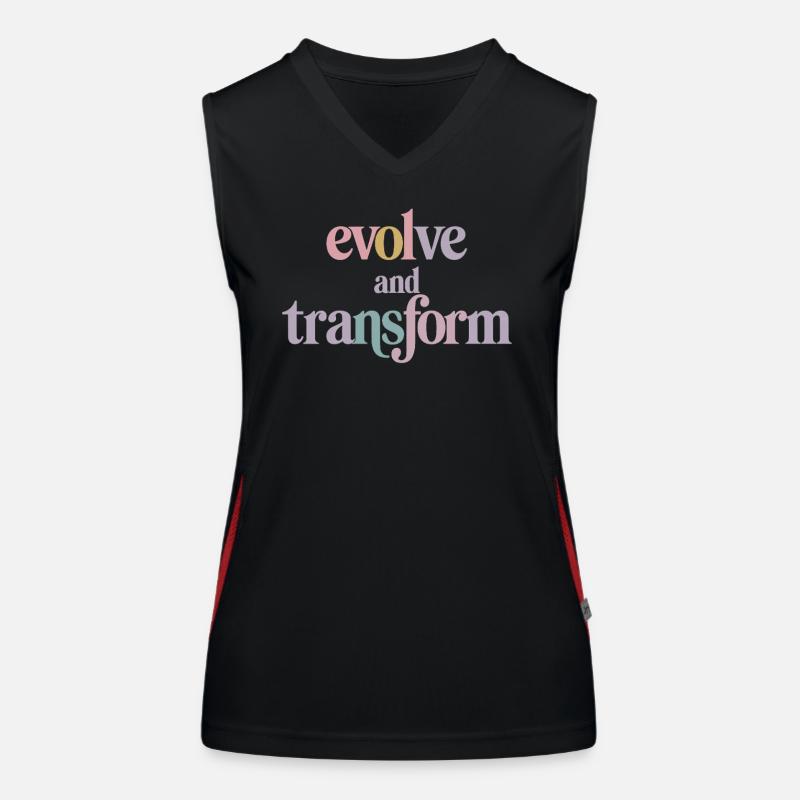Evolve And Transform Inspirational Women's Functional Contrast Tank Top
