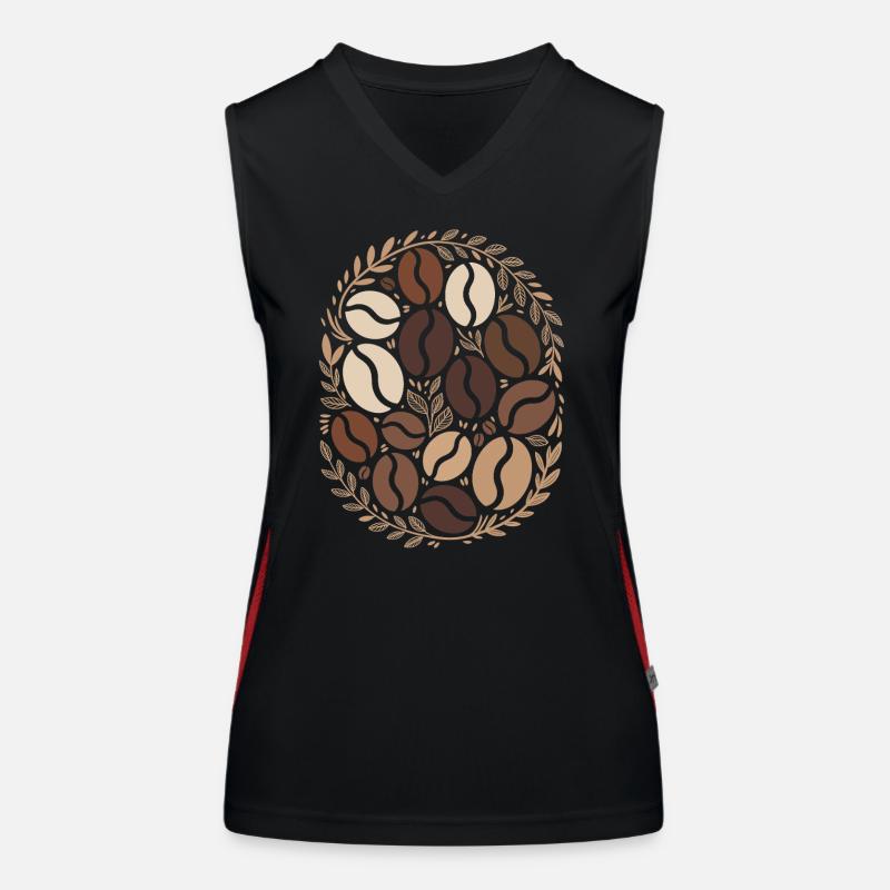Coffee Beans Elegance for Lovers Women's Functional Contrast Tank Top