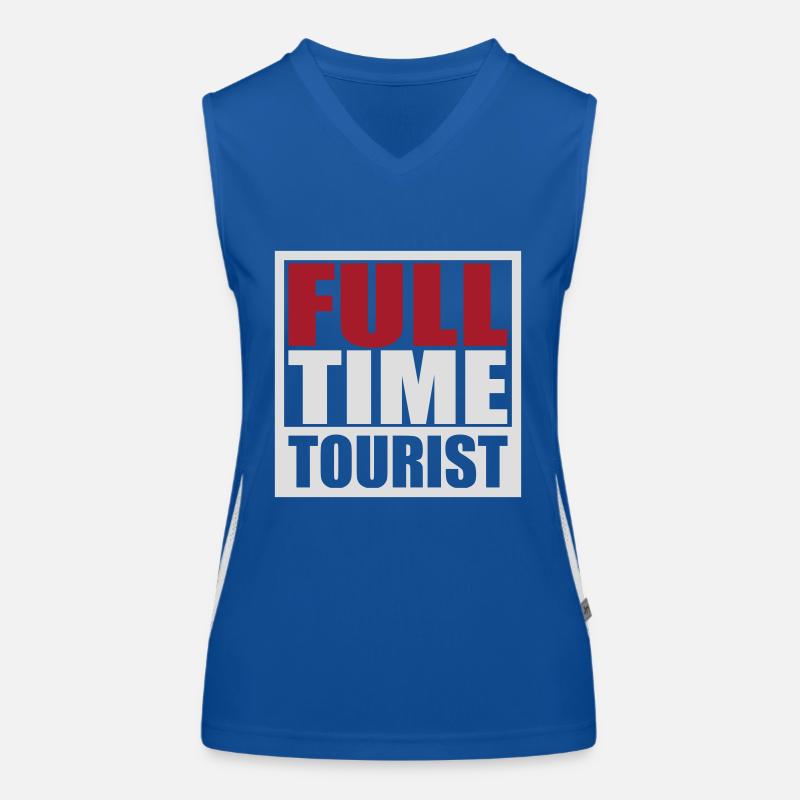 Full Time Tourist | Farbe änderbar Funktionelles Kontrast-Tank Top für Frauen