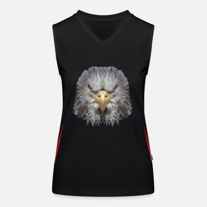Adler Polygon Greifvogel Funktionelles Kontrast-Tank Top für Frauen