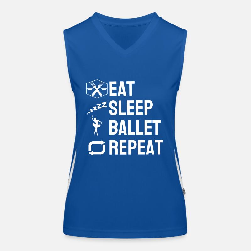 Manger le sommeil Ballet Répéter Ballet Ballet Débardeur respirant contrasté Femme