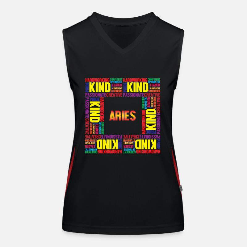 Sternzeichen Widder Funktionelles Kontrast-Tank Top für Frauen